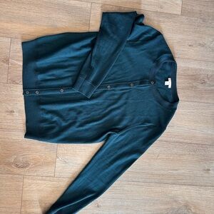 100% Wool Button-Up Cardigan